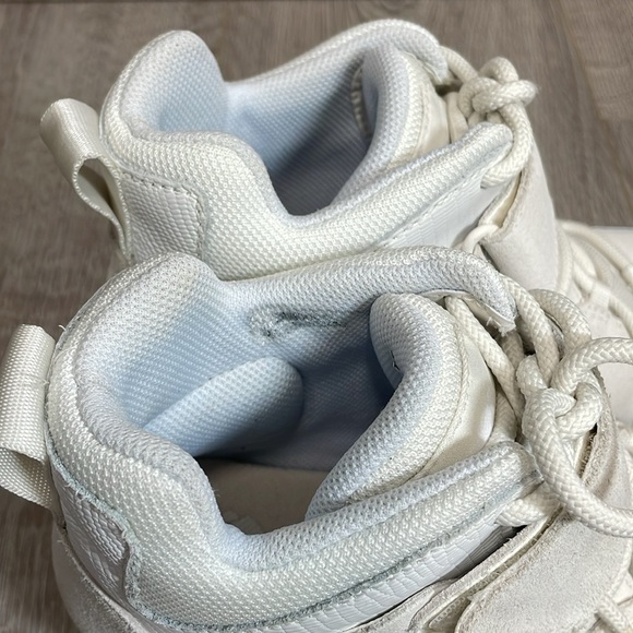 Sorel Out N About White ~ Sea Salt Suede Leather Lace Up Wedge Sneaker Bootie 7 - Picture 12 of 16